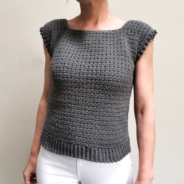 CROCHET PATTERN, The Josephine Top, Crochet sweater pattern, Easy crochet pattern, crochet pattern, Crochet tank pattern, camisole pattern