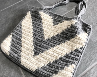Crochet Pattern, Crochet Chevron Bag Pattern, Crochet Bag Pattern, Crochet, Crochet Pattern, Crochet Tote Pattern, Crochet  Winter Bag
