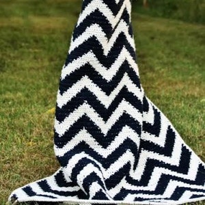 Crochet Pattern, The Cheyenne Chevron Afghan Pattern, Crochet Afghan Pattern, Crochet Chevron Pattern, Crochet Blanket Pattern, image 1