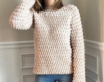 CROCHET PATTERN, The Layna Square Neck Pullover, Sweater Pattern, Crochet Sweater Pattern, Crochet Pattern, Crochet, Pattern, Sweater