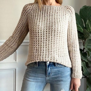 CROCHET PATTERN, The Brogan Top Down Sweater, Women's Crochet Sweater Pattern, Crochet Pattern, Crochet, Pattern, Sweater image 2