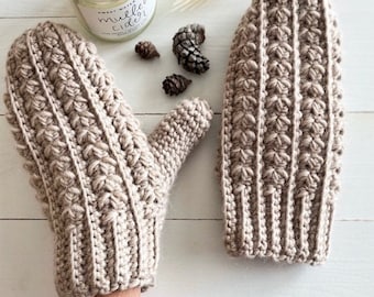 CROCHET PATTERN, The Wintertide Mittens, Crochet Mittens, Easy Pattern, Mitten Pattern, Crochet Mittens, Pattern, Crochet