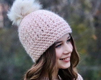 BEGINNER CROCHET PATTERN & Video, The Braidy Crochet Beanie Pattern,  Cozie Crochet Hat Pattern (4 sizes), pdf