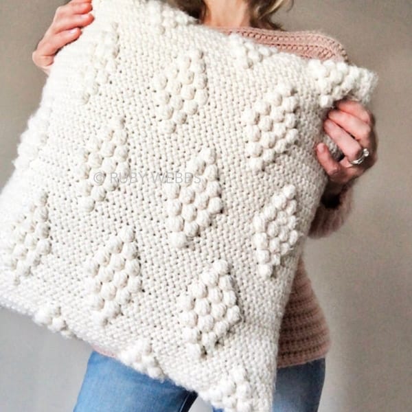 CROCHET PATTERN, Diamonds in the Puff Pillow Pattern, Crochet Pillow Pattern,  Pattern, Crochet, Pattern, Pillow Pattern, Pillows Patterns