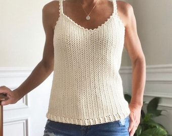 CROCHET PATTERN, The Juliette Top, Crochet top pattern, Easy crochet pattern, Summer top pattern, Crochet tank pattern, camisole pattern