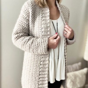 CROCHET PATTERN, The Chrislyn Cardigan, Sweater Pattern, Crochet Sweater Pattern, Crochet Cardigan Pattern, Crochet, Pattern, Sweater image 1