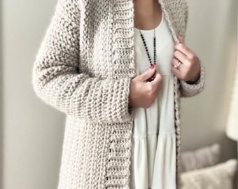 CROCHET PATTERN, The Chrislyn Cardigan, Sweater Pattern, Crochet Sweater Pattern, Crochet Cardigan Pattern, Crochet, Pattern, Sweater