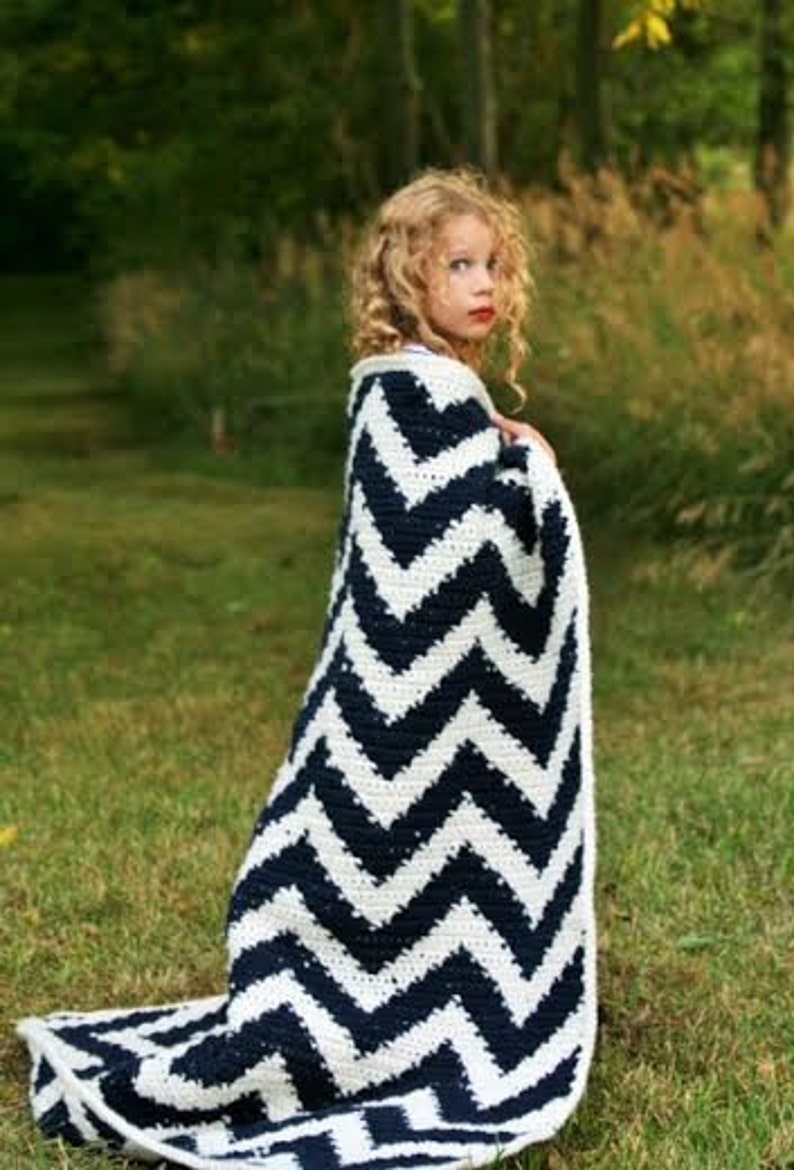 Crochet Pattern, The Cheyenne Chevron Afghan Pattern, Crochet Afghan Pattern, Crochet Chevron Pattern, Crochet Blanket Pattern, image 4