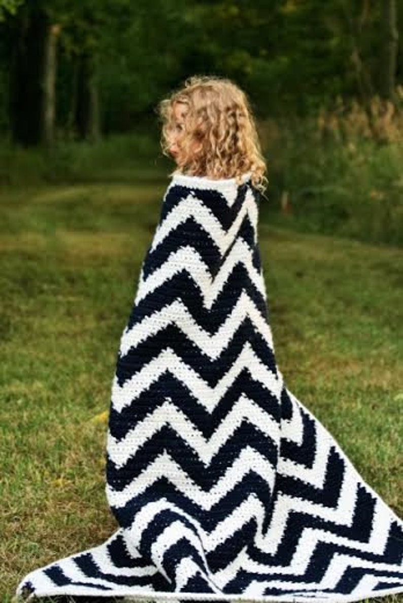 Crochet Pattern, The Cheyenne Chevron Afghan Pattern, Crochet Afghan Pattern, Crochet Chevron Pattern, Crochet Blanket Pattern, Bild 1