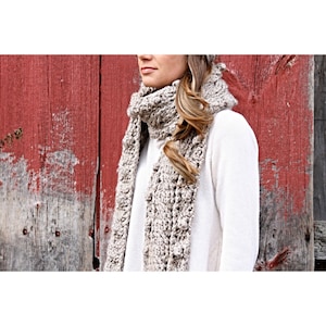 Crochet Scarf Pattern, Crochet Pattern, On the Fringe Crochet Scarf Pattern, Crochet Pattern, Cabled Scarf Pattern, Crochet Patterns, Craft