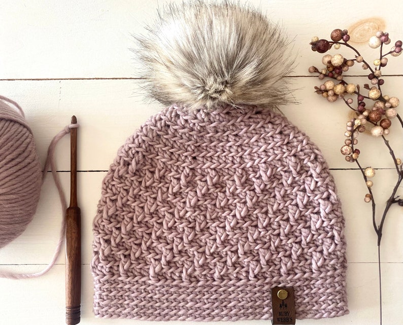 CROCHET PATTERN, The Autumn Woods Crochet Beanie Pattern, Crochet Hat Pattern, Crochet Pattern image 1