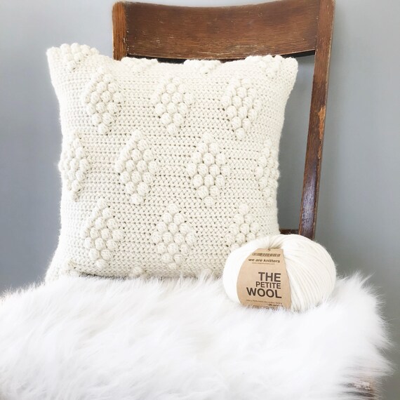 Handmade Diamond Crochet Throw Pillow