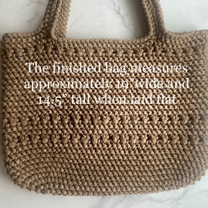 CROCHET PATTERN with YouTube tutorial, The Weekender Crochet Bag Pattern, Crochet Bag Pattern, Beach Bag Pattern, Crochet, imagen 5