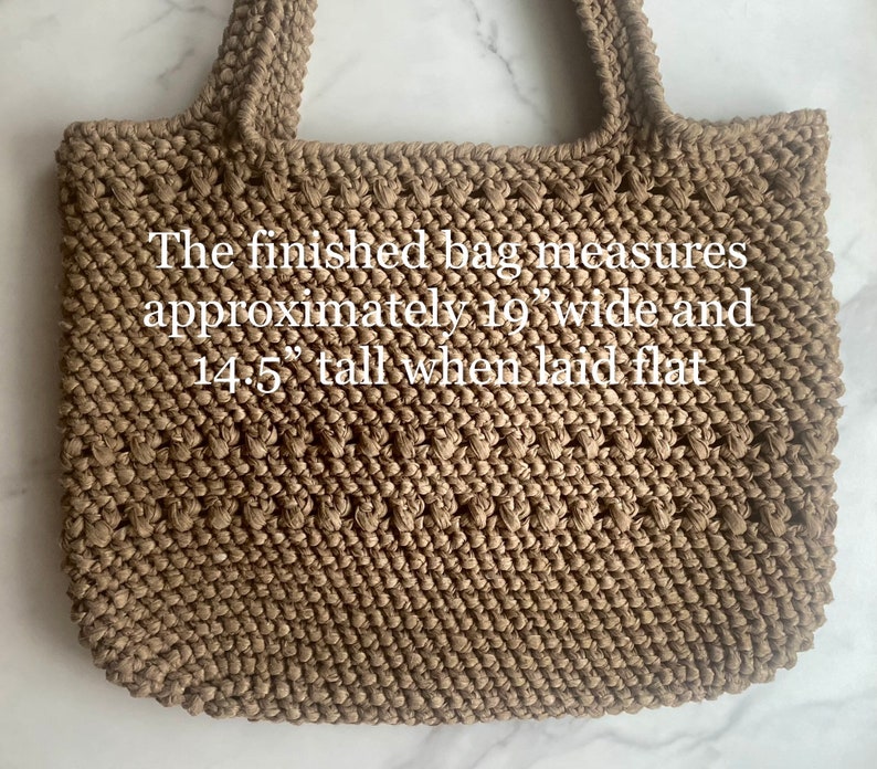 CROCHET PATTERN with YouTube tutorial, The Weekender Crochet Bag Pattern, Crochet Bag Pattern, Beach Bag Pattern, Crochet, imagen 5