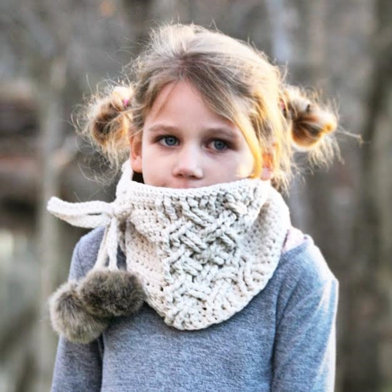 Crochet Scarf Pattern, The Layton Crochet Scarf, Crochet Pattern, Crochet Cowl Scarf Pattern, Crochet Cables, Scarf Pattern, Cabled Scarf image 2