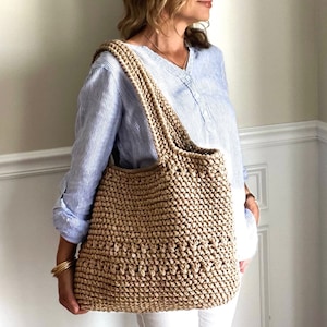 CROCHET PATTERN with YouTube tutorial, The Weekender Crochet Bag Pattern, Crochet Bag Pattern, Beach Bag Pattern, Crochet,