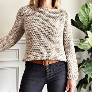 CROCHET PATTERN, The Bowen Top Down Sweater, Women's Crochet Sweater Pattern, Crochet Pattern, Crochet, Pattern, Sweater image 3