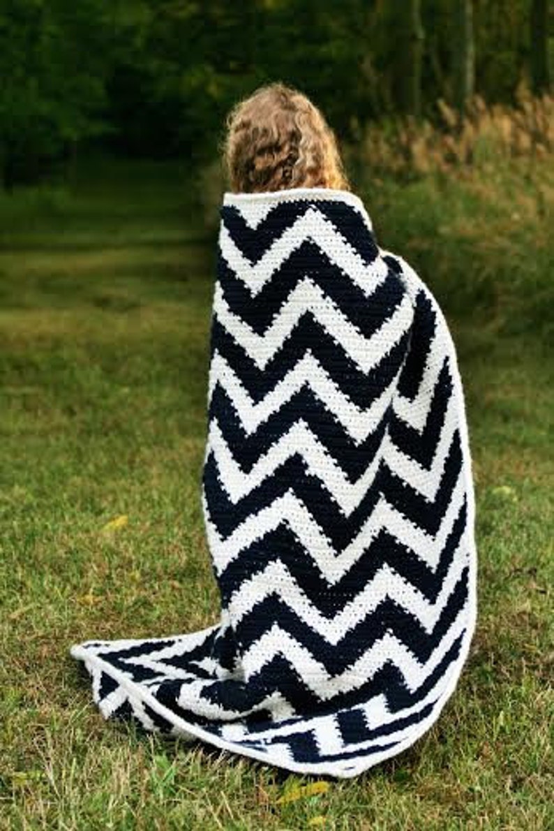 Crochet Pattern, The Cheyenne Chevron Afghan Pattern, Crochet Afghan Pattern, Crochet Chevron Pattern, Crochet Blanket Pattern, image 5