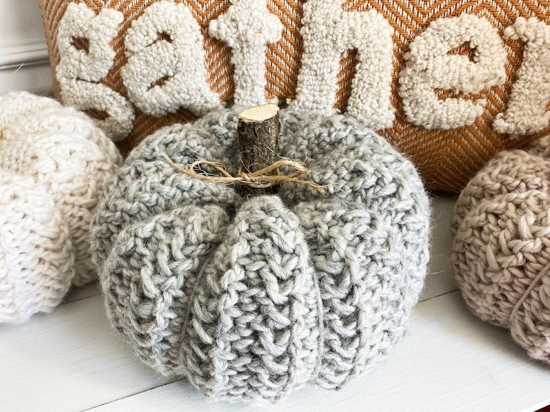 CROCHET PATTERN, The Wheatley Crochet Pumpkin Pattern in Two Sizes, Crochet Pumpkin Pattern, Crochet Pumpkins image 4