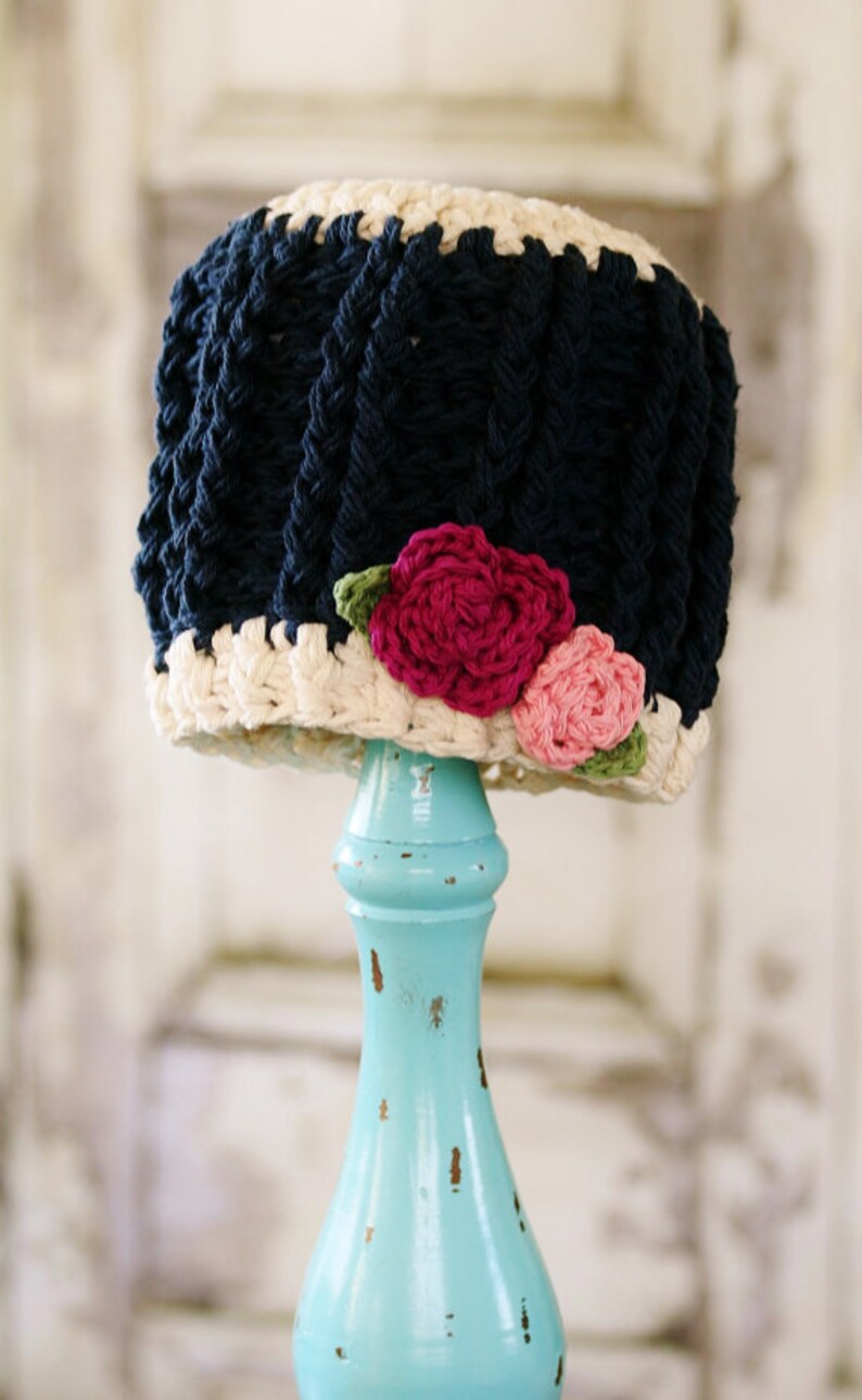 Crochet Hat Pattern, The Ruby Rose Hat, Girls Crochet Pattern, Hat Pattern, Hat Pattern, Hat Pattern, Crochet hat Pattern, Crochet Pattern image 4