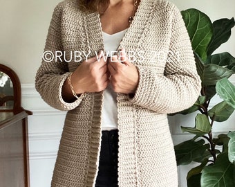 Callen Top-Down Crochet Cardigan Pattern (PDF)