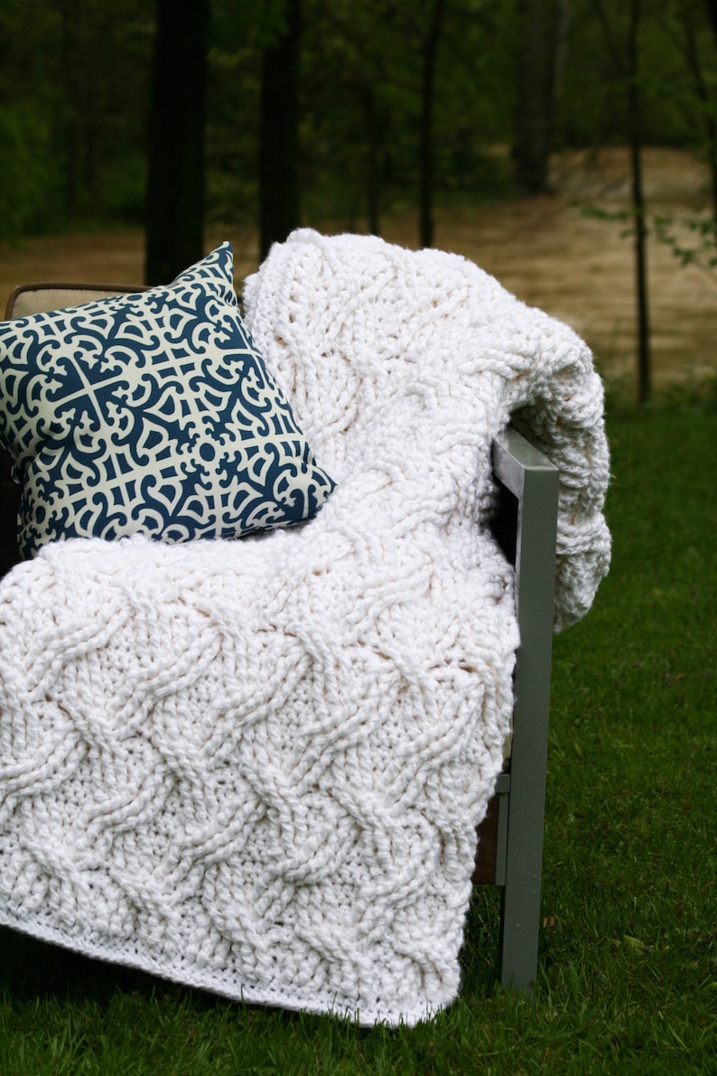 Crochet Afghan Pattern, The Hudson Afghan Pattern, Crochet Pattern, Crochet Afghan Pattern, Cabled Afghan Pattern, Blanket Pattern bild 2