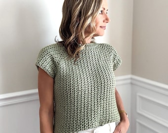 CROCHET PATTERN, The Cashtan Sweater by Ruby Webbs, Crochet Top Pattern