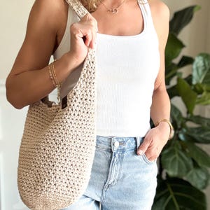Seafarer Crochet Bag Pattern, Beginner-Friendly,  Hobo Style, PDF, Shoulder Bag Pattern