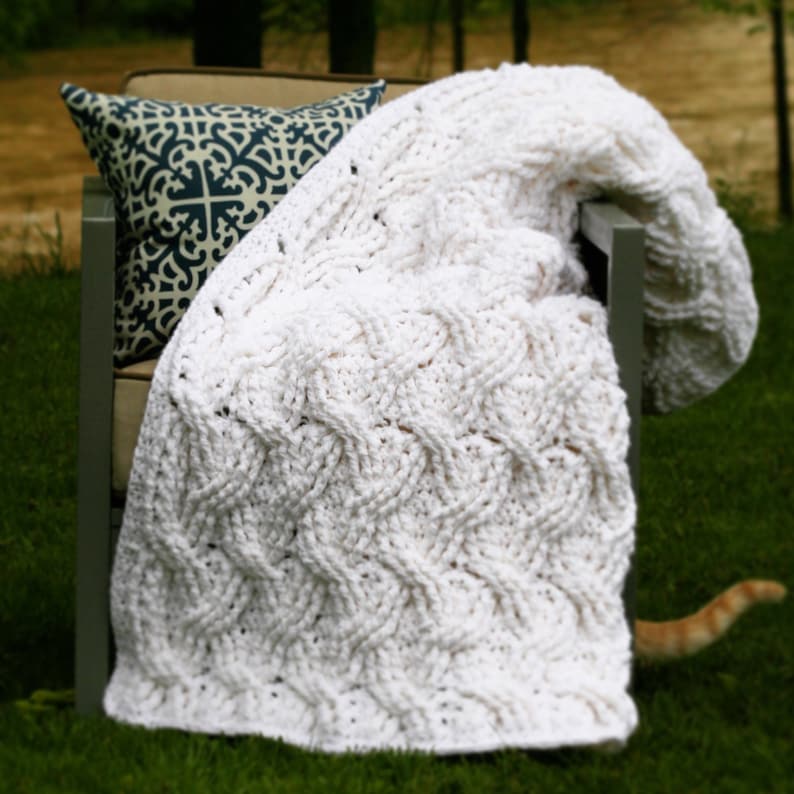 Crochet Afghan Pattern, The Hudson Afghan Pattern, Crochet Pattern, Crochet Afghan Pattern, Cabled Afghan Pattern, Blanket Pattern bild 3