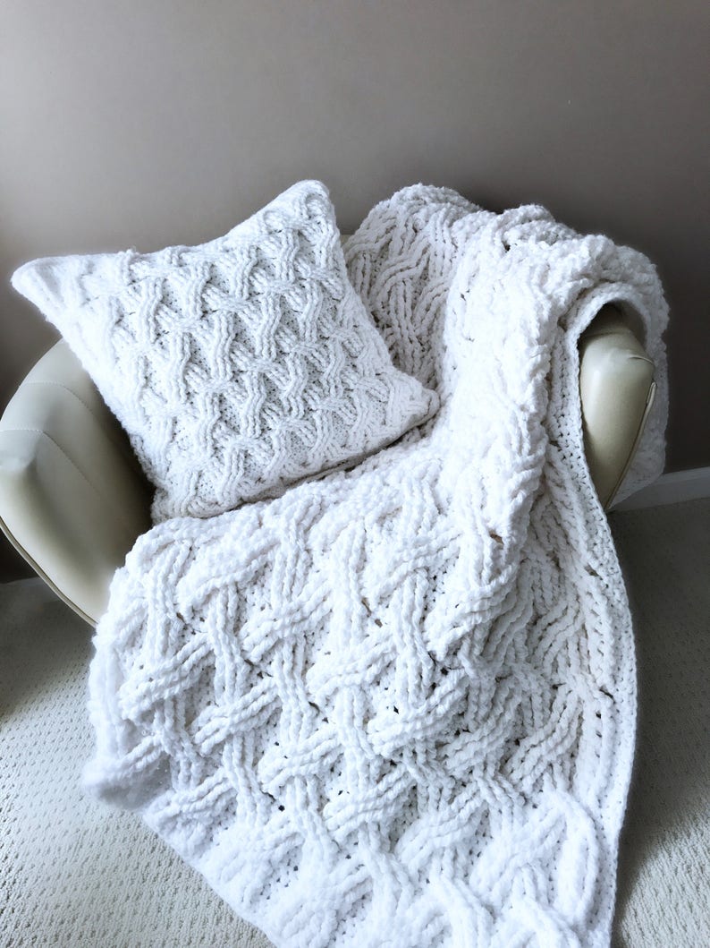 Crochet Afghan Pattern, The Hudson Afghan Pattern, Crochet Pattern, Crochet Afghan Pattern, Cabled Afghan Pattern, Blanket Pattern bild 1