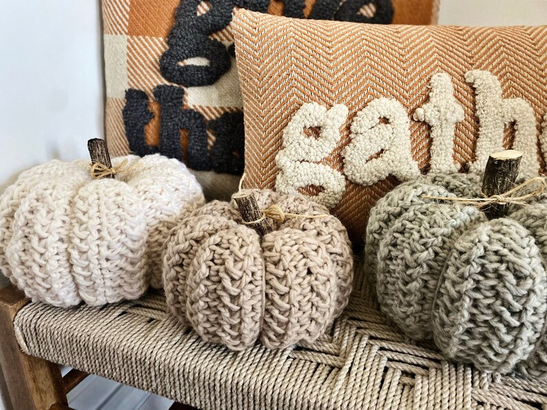 CROCHET PATTERN, The Wheatley Crochet Pumpkin Pattern in Two Sizes, Crochet Pumpkin Pattern, Crochet Pumpkins image 8