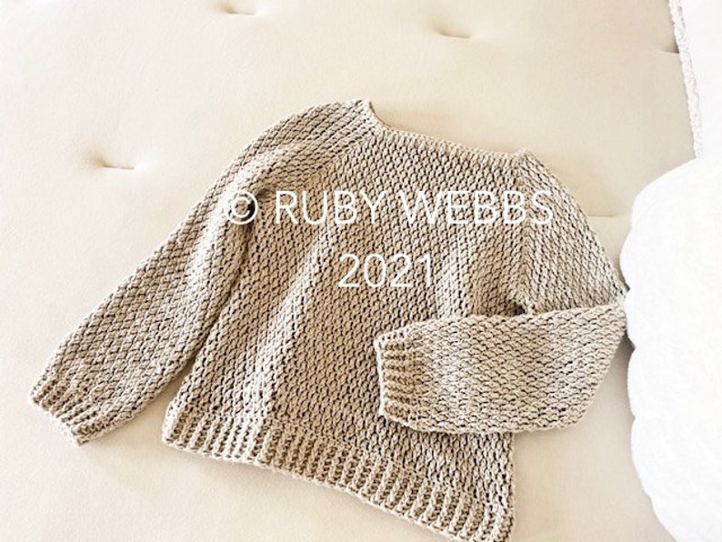 Bowen Top-Down Crochet Sweater Pattern, Women's DK Yarn (PDF Pattern) image 6