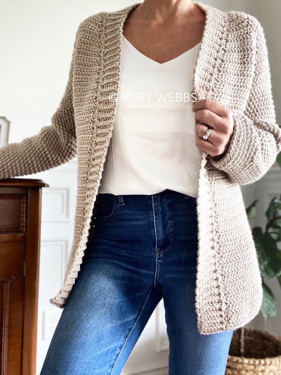 CROCHET PATTERN The Callen Top Down Cardigan Crochet - Etsy France