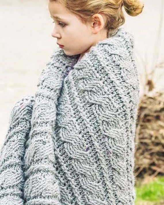 Crochet Afghan Pattern, The Gray Skies Afghan Pattern, Crochet Pattern, Crochet Afghan Pattern, Cabled Afghan Pattern, Blanket Pattern
