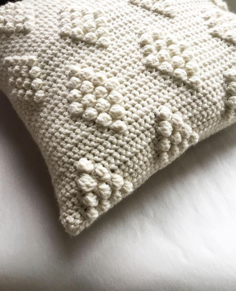 CROCHET PATTERN, Diamonds in the Puff Pillow Pattern, Crochet Pillow Pattern, Pattern, Crochet, Pattern, Pillow Pattern, Pillows Patterns image 4