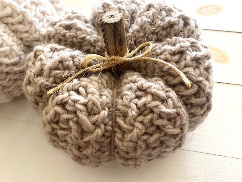 CROCHET PATTERN, The Wheatley Crochet Pumpkin Pattern in Two Sizes, Crochet Pumpkin Pattern, Crochet Pumpkins image 5
