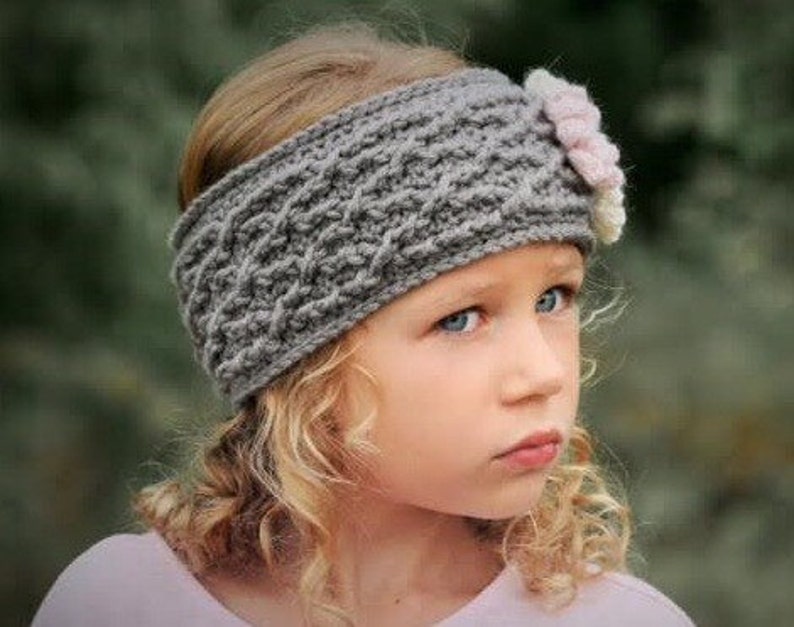 Crochet Headband Pattern, Crochet Pattern, The Carys Cabled Headband Pattern, Crochet Pattern, Crochet Earwarmer Pattern, Pattern, Crochet image 4