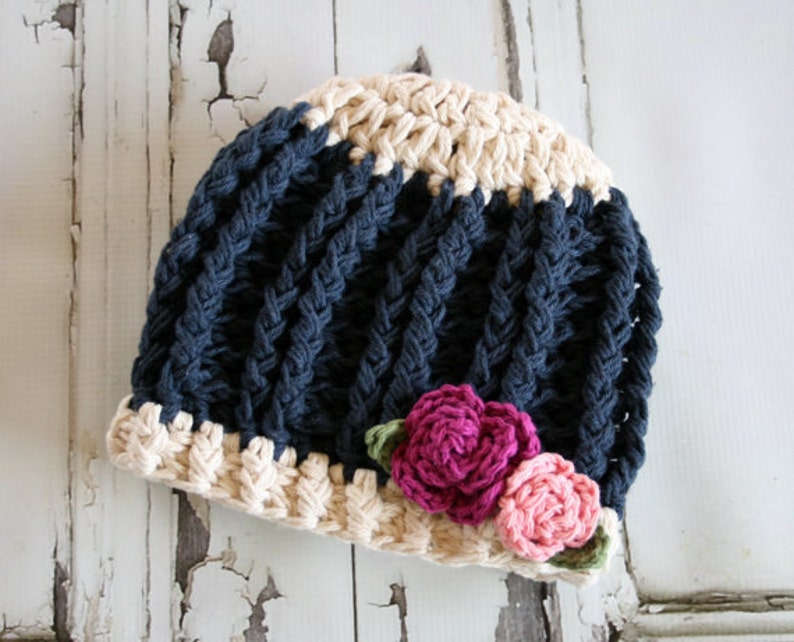 Crochet Hat Pattern, The Ruby Rose Hat, Girls Crochet Pattern, Hat Pattern, Hat Pattern, Hat Pattern, Crochet hat Pattern, Crochet Pattern image 1