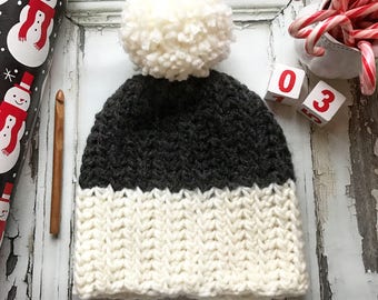 CROCHET PATTERN, The Caysen Crochet Hat Pattern, Easy Hat Pattern, Beginner Pattern, Craft Supply, DIY Hat Pattern