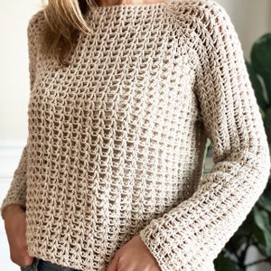 CROCHET PATTERN, The Brogan Top Down Sweater, Women's Crochet Sweater Pattern, Crochet Pattern, Crochet, Pattern, Sweater image 3