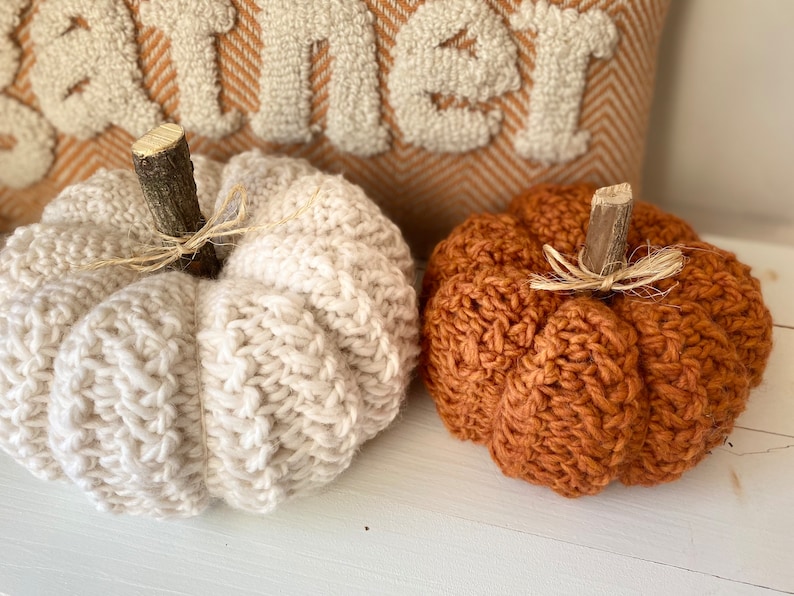 CROCHET PATTERN, The Wheatley Crochet Pumpkin Pattern in Two Sizes, Crochet Pumpkin Pattern, Crochet Pumpkins image 7