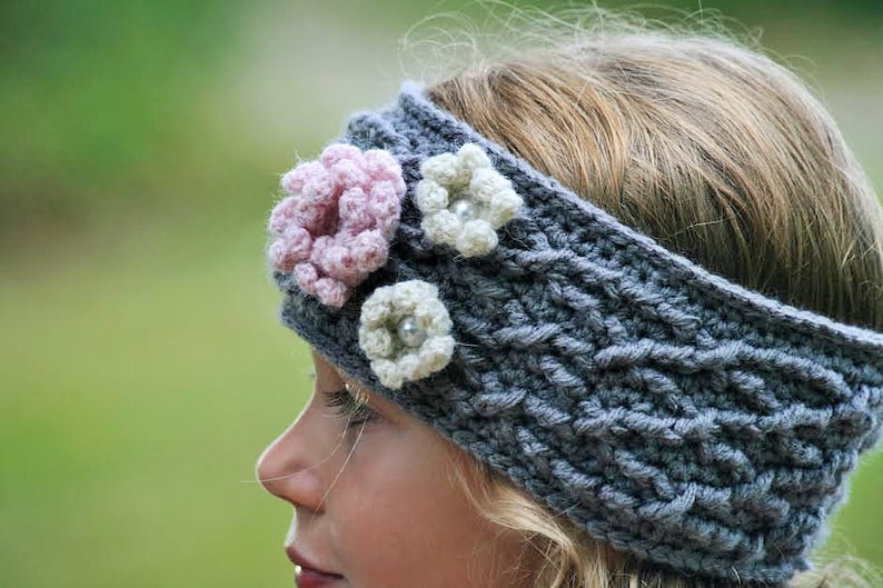 Crochet Headband Pattern, Crochet Pattern, The Carys Cabled Headband Pattern, Crochet Pattern, Crochet Earwarmer Pattern, Pattern, Crochet image 3