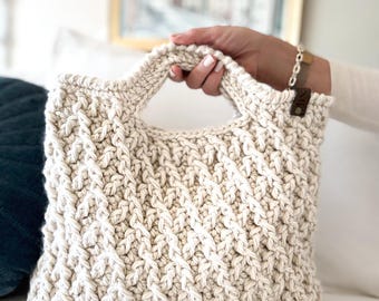 Marlowe Crochet Tote Bag PATTERN with Video (PDF Download)