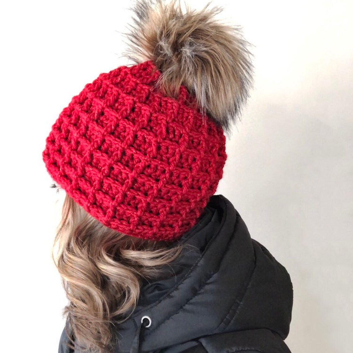 CROCHET PATTERN Chunky Waffle Stitch Beanie Pattern Crochet | Etsy