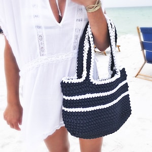 CROCHET PATTERN, The Oceana Crochet Tote, Crochet Pattern, Easy Bag Pattern, Beach Bag Pattern, Crochet Bag Pattern, Crochet Tote Pattern image 1