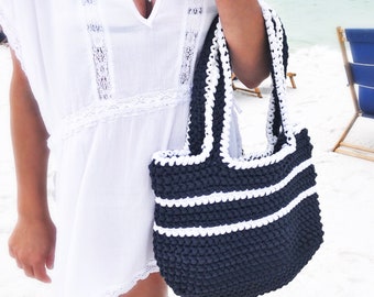 CROCHET PATTERN, The Oceana Crochet Tote, Crochet Pattern, Easy Bag Pattern, Beach Bag Pattern, Crochet Bag Pattern, Crochet Tote Pattern