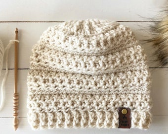 CROCHET PATTERN with YouTube tutorial, The Bodie Top-down Beanie Pattern, Crochet Hat Pattern, Crochet Beanie Pattern
