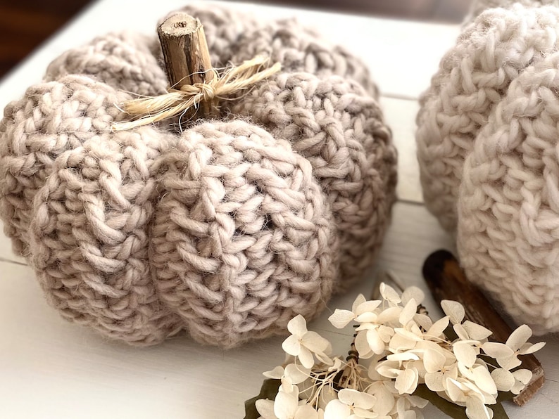CROCHET PATTERN, The Wheatley Crochet Pumpkin Pattern in Two Sizes, Crochet Pumpkin Pattern, Crochet Pumpkins image 1