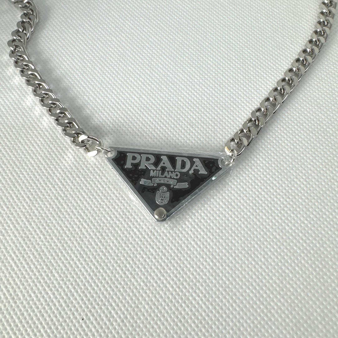 Vintage Repurposed P Letter Necklace - Unique Triangle Design, Handmade ...