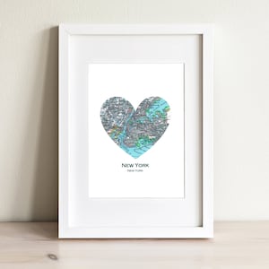Herz Karte Fine Art Print. Nur drucken. OHNE Rahmen. Sie Wählen Jede Stadt Weltweit. Personalisierter Text. Landkarte Home Dekor Wandkunst. Geographie.